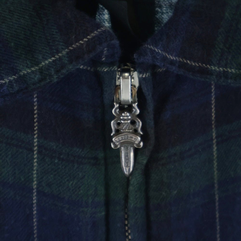 CHROME HEARTS(クロムハーツ) Y NOT HEYWOOD ダガージップアップフランネルチェック長袖シャツ