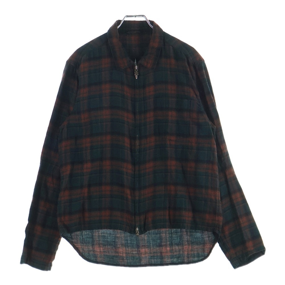 CHROME HEARTS(クロムハーツ) Y NOT HEYWOOD ダガージップアップフランネルチェック長袖シャツ