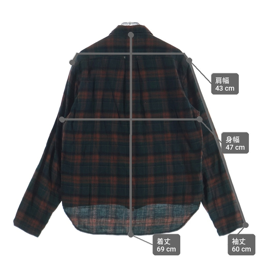 CHROME HEARTS(クロムハーツ) Y NOT HEYWOOD ダガージップアップフランネルチェック長袖シャツ
