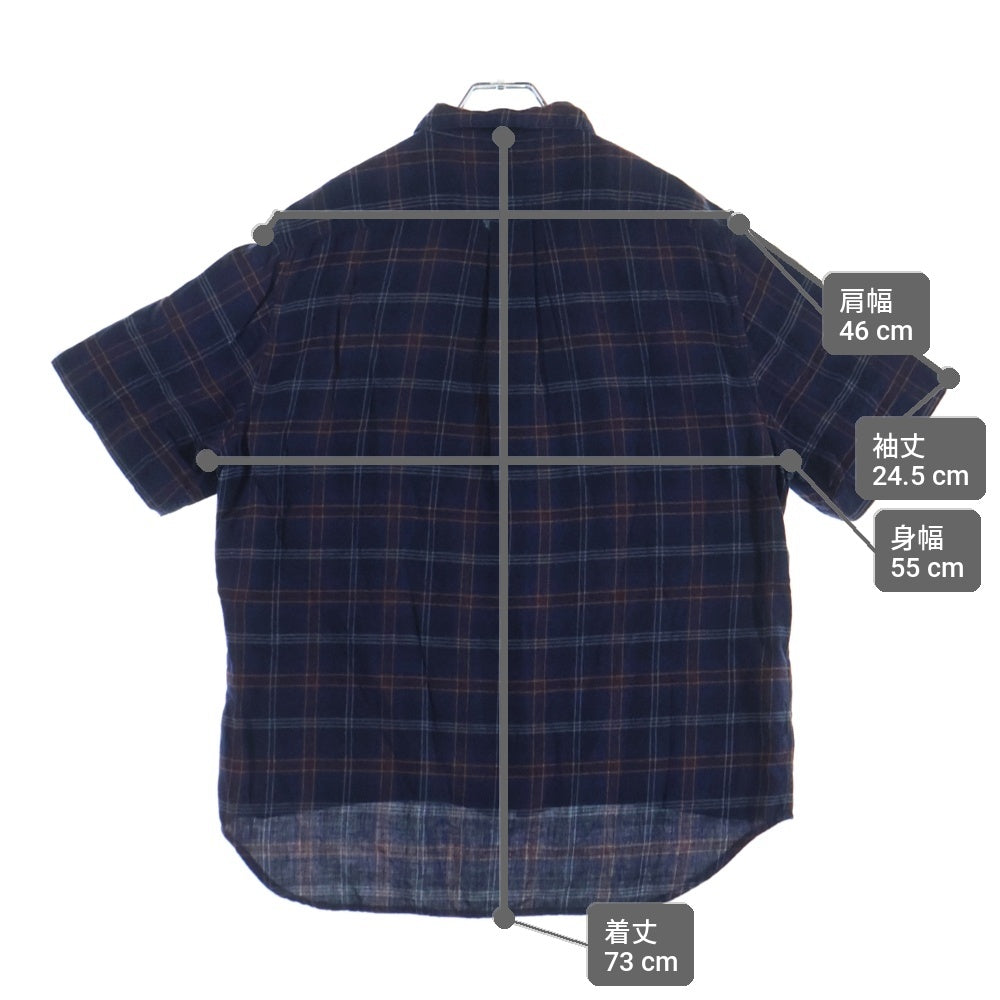 CHROME HEARTS(クロムハーツ) Y NOT HEYWOOD ダガージップアップフランネルチェック半袖シャツ
