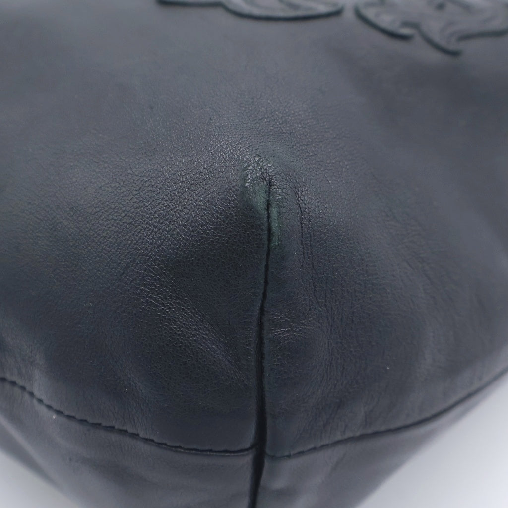 CHROME HEARTS(クロムハーツ) DRW STRNG SACK BS BSフレアドローストリングサック レザー巾着ハンドバッグ