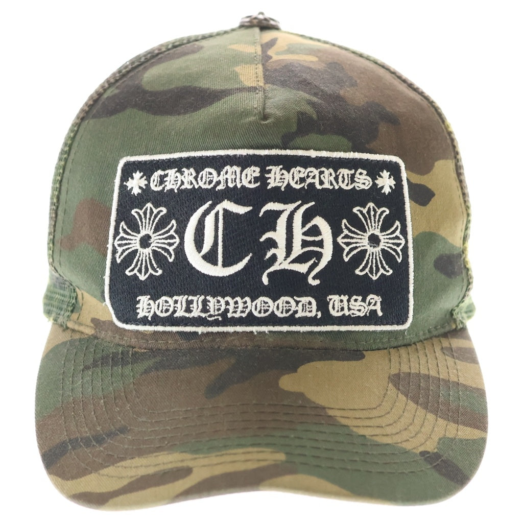 CHROME HEARTS(クロムハーツ) TRUCKER CAP CHパッチ クロスボール付 メッシュ トラッカーキャップ 帽子 カモ