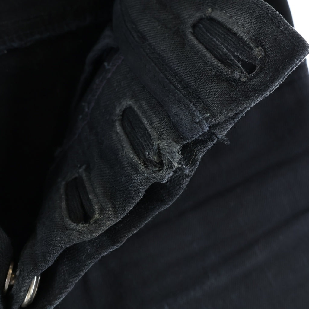CHROME HEARTS(クロムハーツ) OLD FLEURKNEE DNM PANTS オールド フレアニー 裾ダガージップ デニムパンツ ブラック