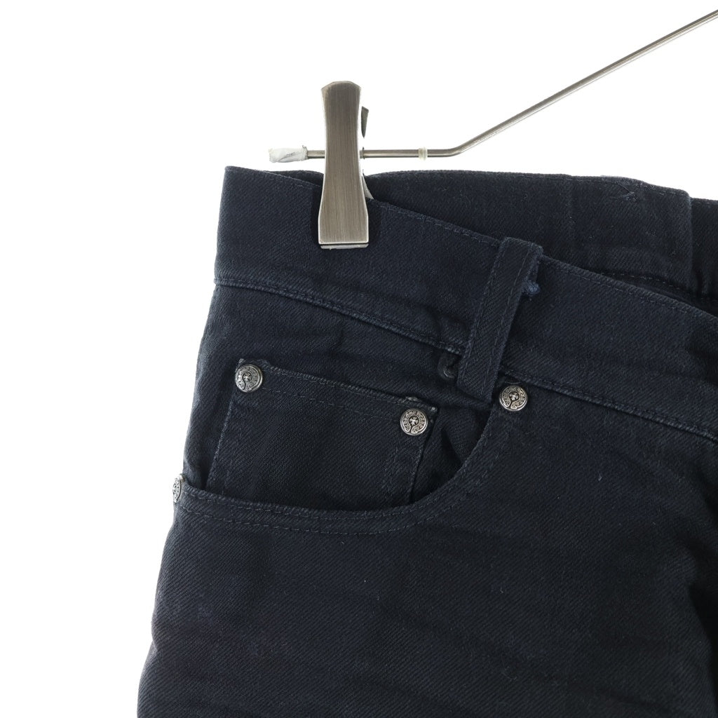 CHROME HEARTS(クロムハーツ) OLD FLEURKNEE DNM PANTS オールド フレアニー 裾ダガージップ デニムパンツ ブラック