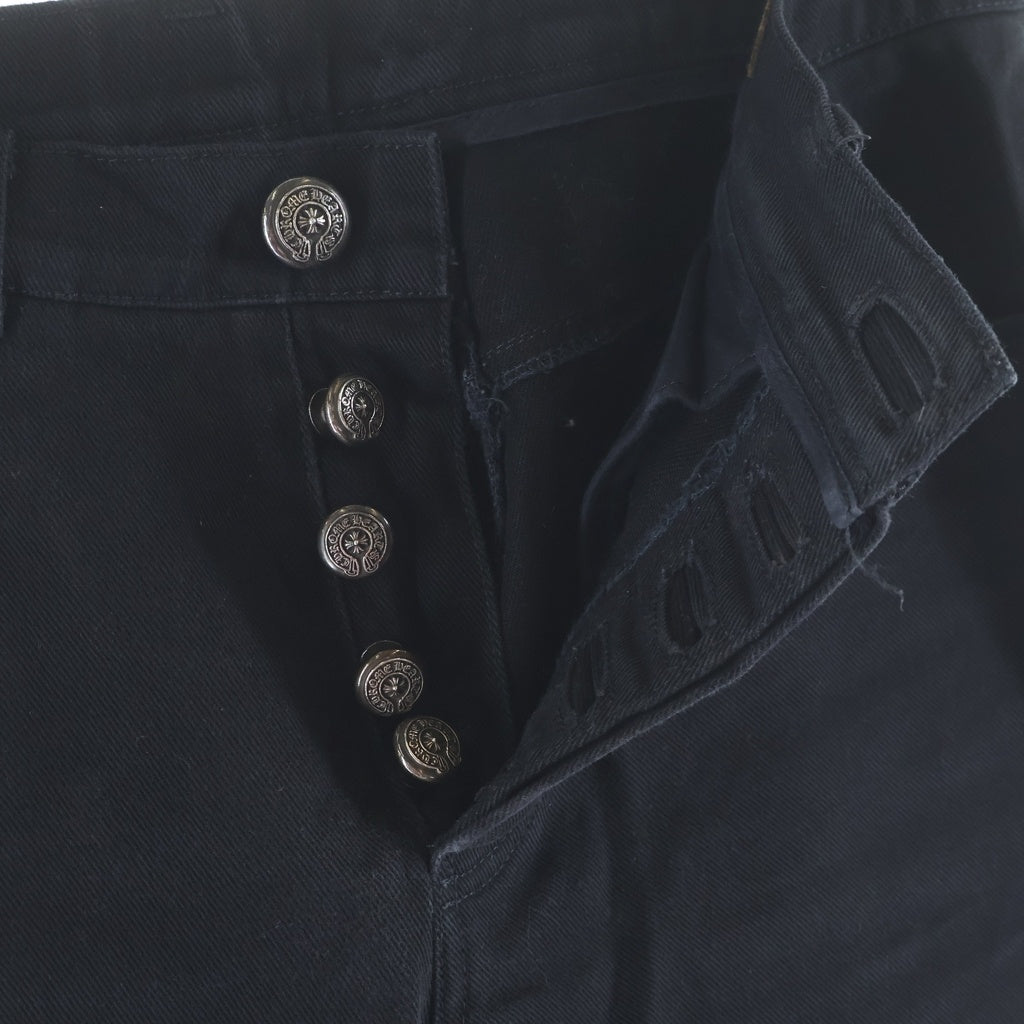 CHROME HEARTS(クロムハーツ) OLD FLEURKNEE DNM PANTS オールド フレアニー デニムパンツ ブラック