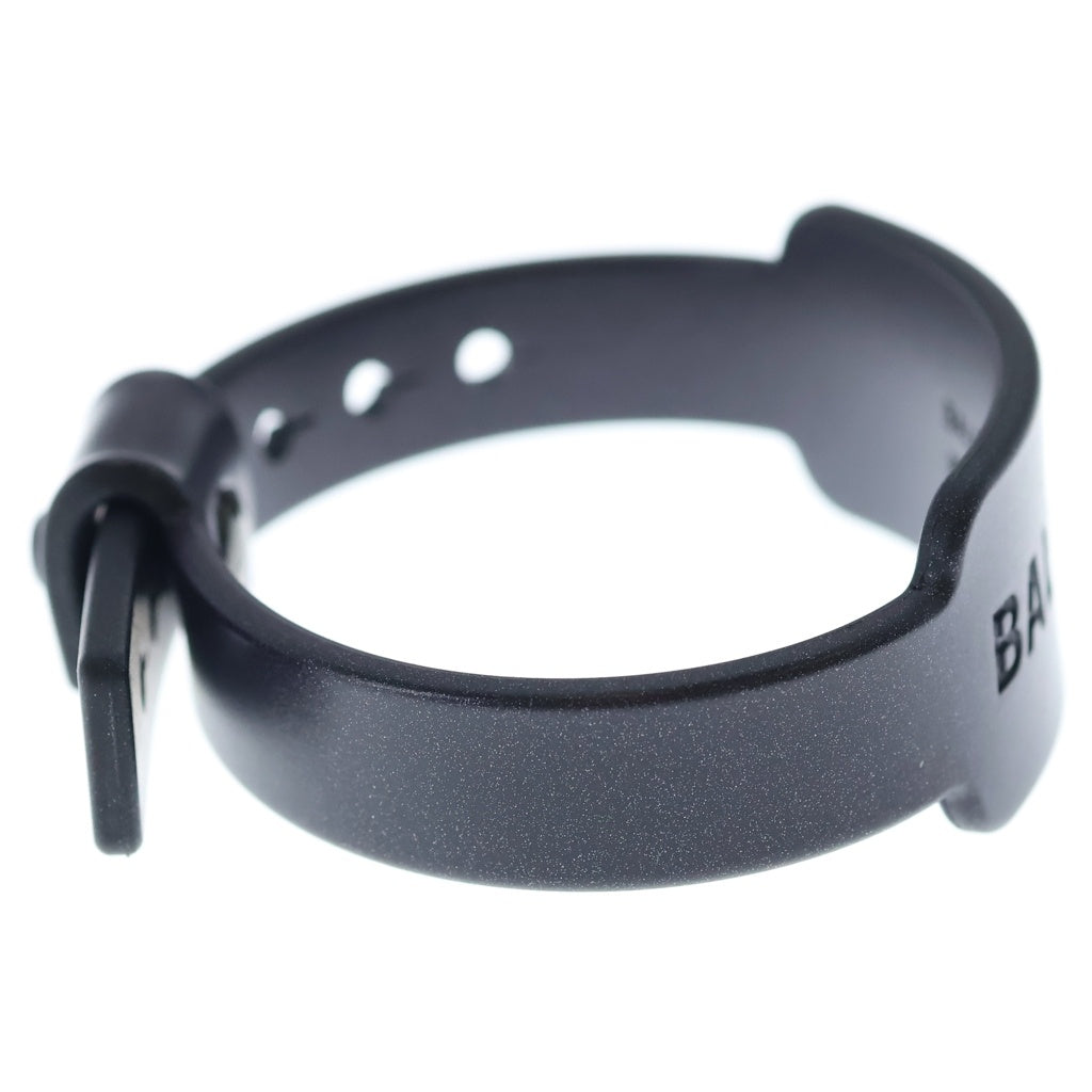 BALENCIAGA(バレンシアガ) FESTIVAL FAUX LEATHER BRANDED BRACELET フェスティバル フェイクレザー ブランドブレスレット ブラック 702321 レディース