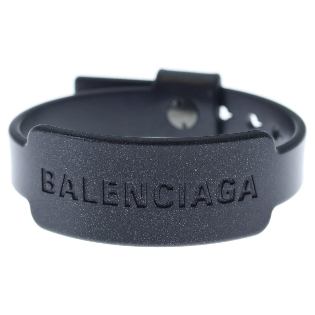 BALENCIAGA(バレンシアガ) FESTIVAL FAUX LEATHER BRANDED BRACELET フェスティバル フェイクレザー ブランドブレスレット ブラック 702321 レディース