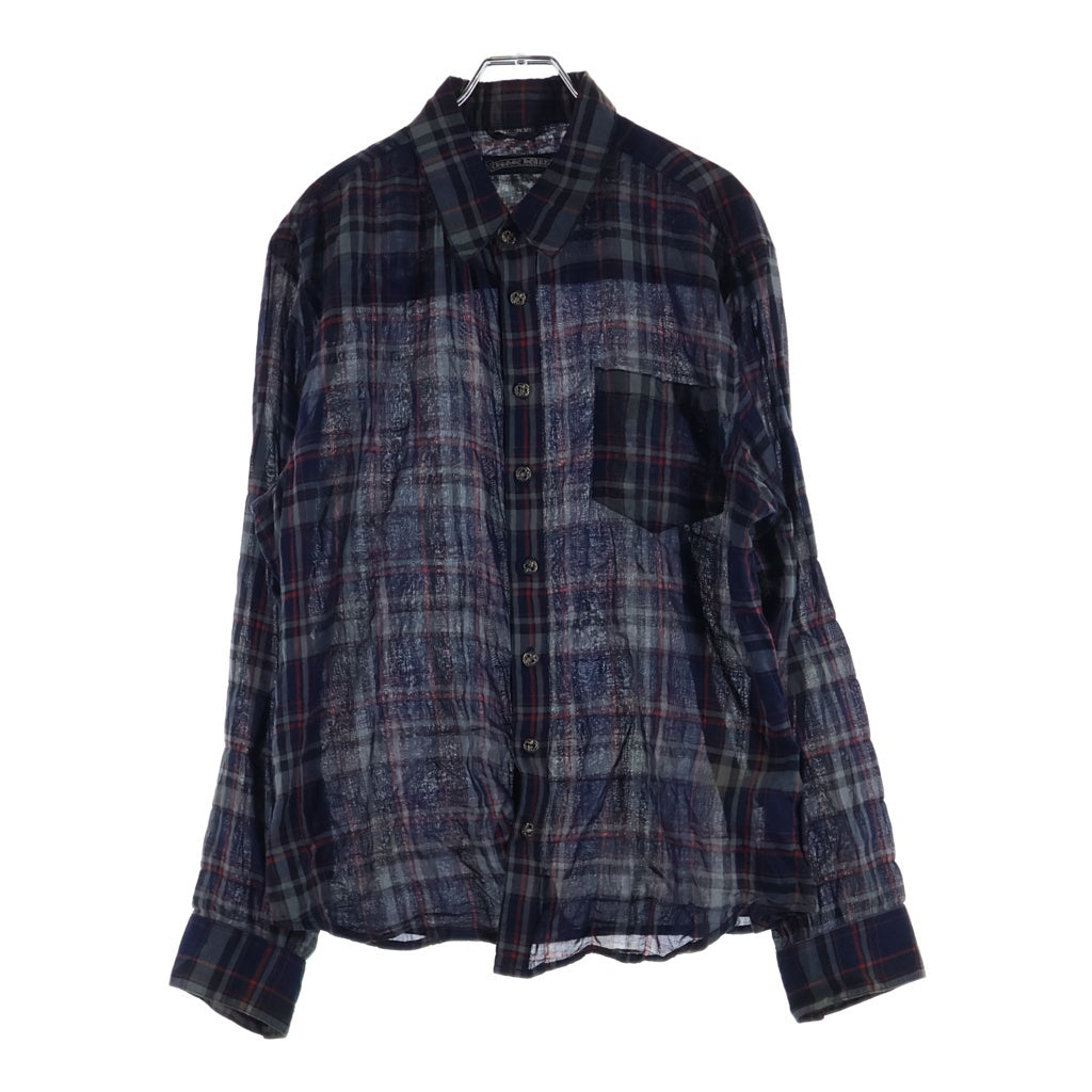 CHROME HEARTS(クロムハーツ) LOOSEENDS LS ルーズエンド チェック柄BSフレアボタン長袖シャツ