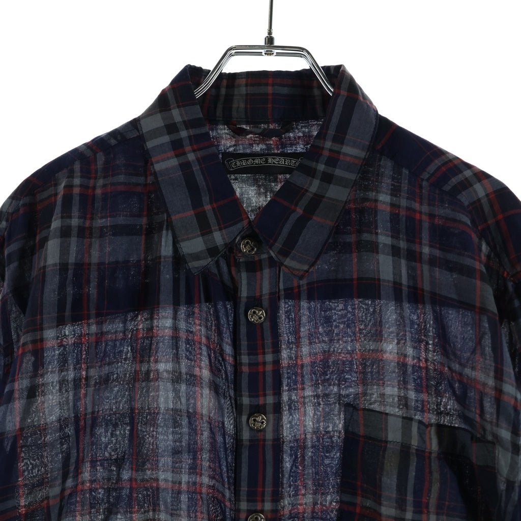 CHROME HEARTS(クロムハーツ) LOOSEENDS LS ルーズエンド チェック柄BSフレアボタン長袖シャツ
