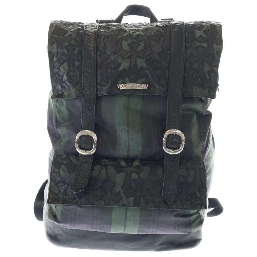 CHROME HEARTS(クロムハーツ) MOTO BACKPACK CROSS モトバッグ セメタリークロスパッチ切替レザーバックパック