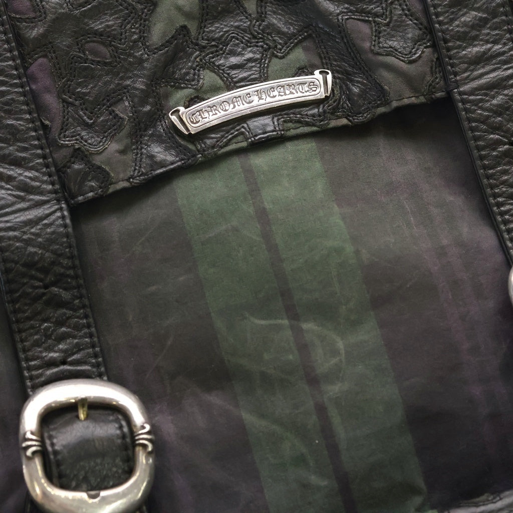 CHROME HEARTS(クロムハーツ) MOTO BACKPACK CROSS モトバッグ セメタリークロスパッチ切替レザーバックパック