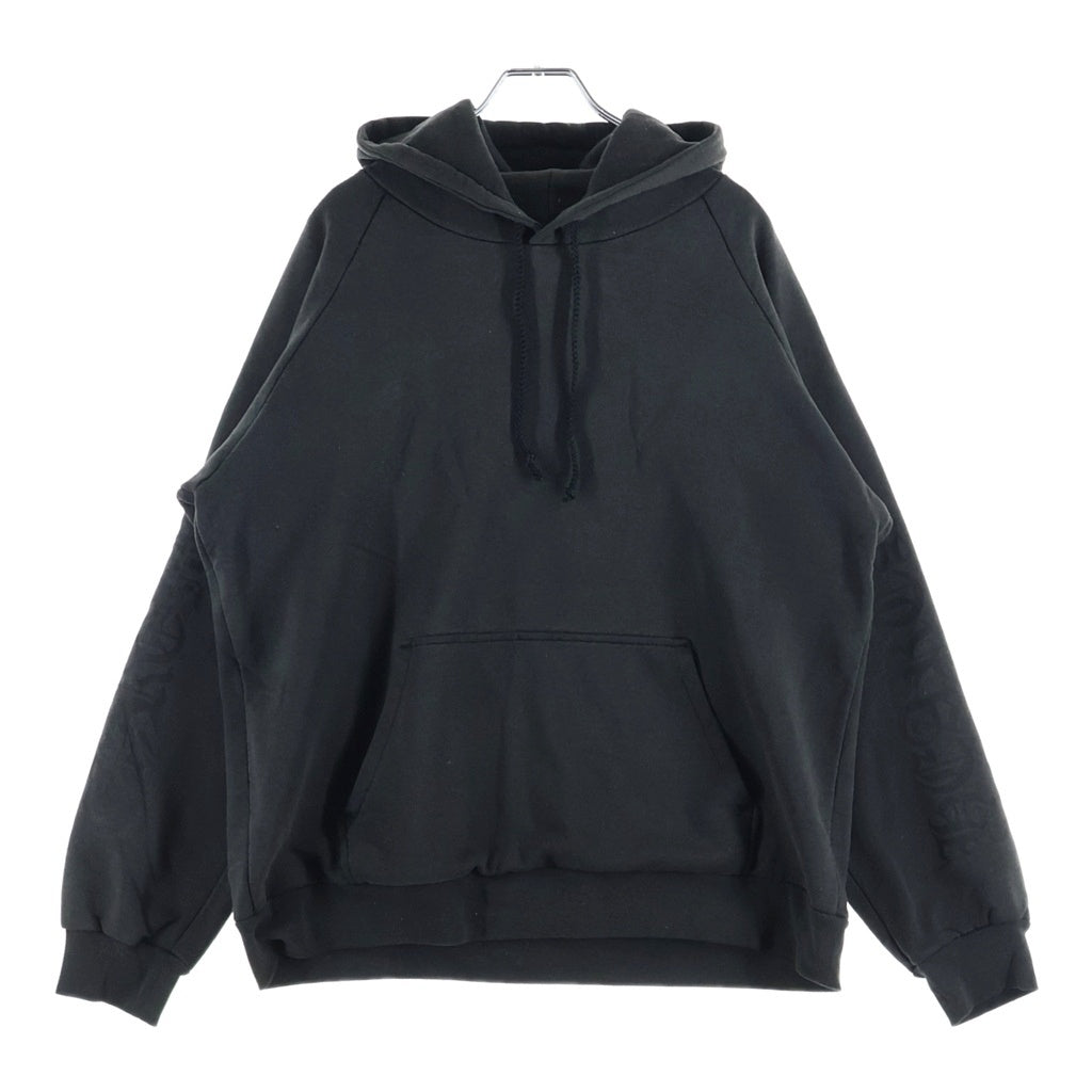 CHROME HEARTS(クロムハーツ) OLD Horseshoe Hoodie オールド ホースシュー 袖ロゴプリント プルオーバー パーカー ブラック