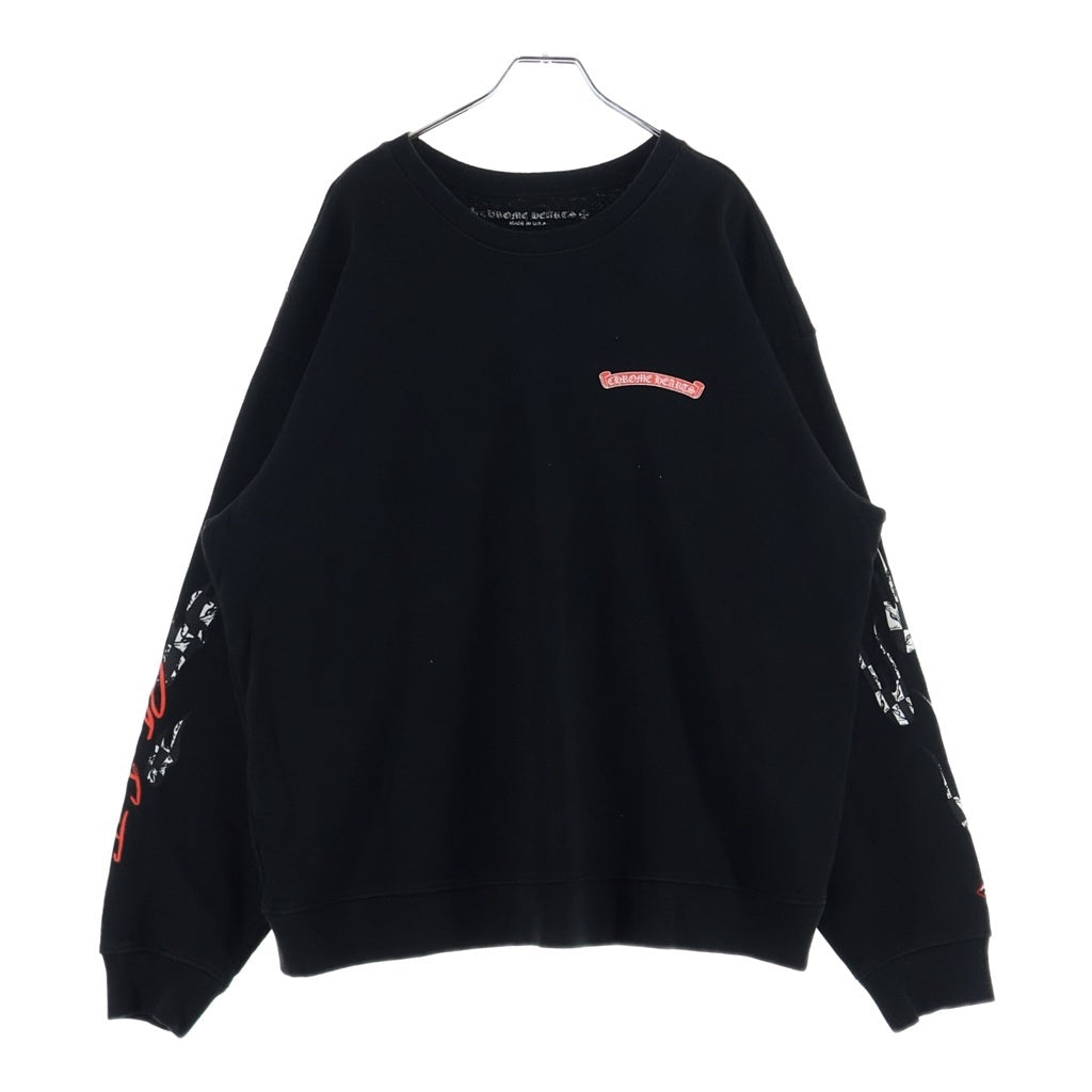 CHROME HEARTS(クロムハーツ) ×MATTY BOY STAYFAST RACE TEAM SWEAT グラフィックプリント クルーネックスウェットシャツ ブラック