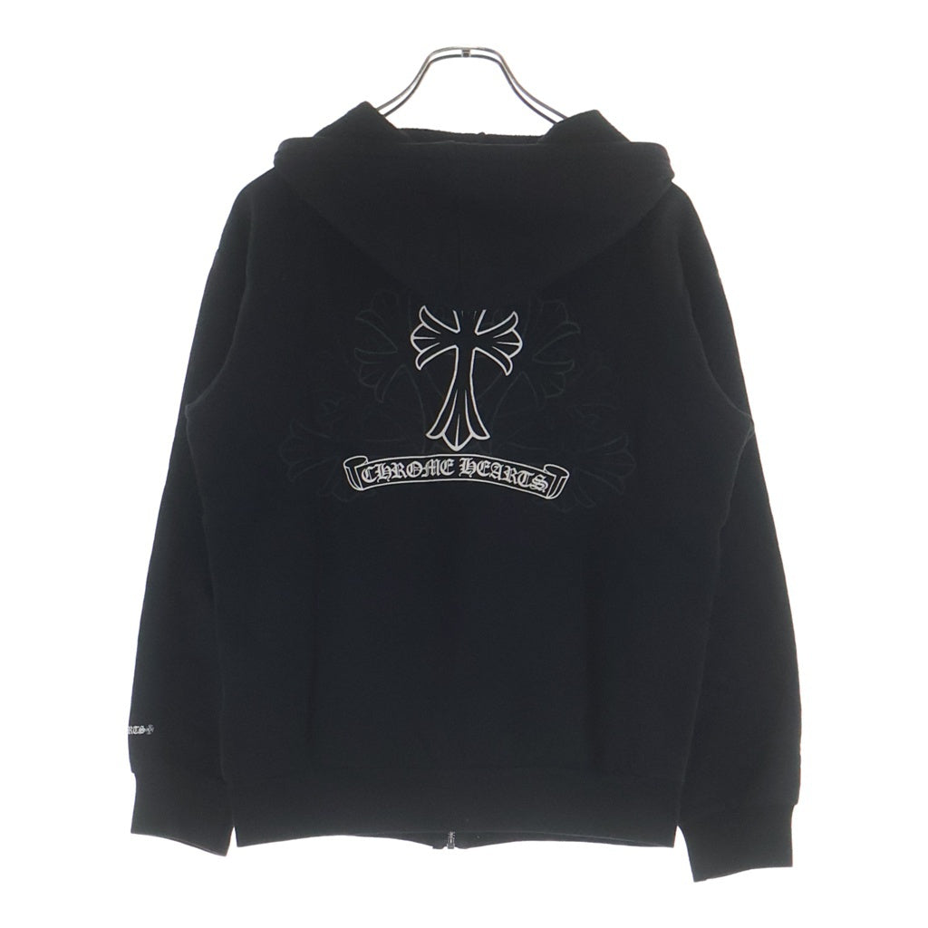 CHROME HEARTS(クロムハーツ) SWTSHRT HD ZIP CHクロス バックセメタリークロスプリント ジップアップパーカー