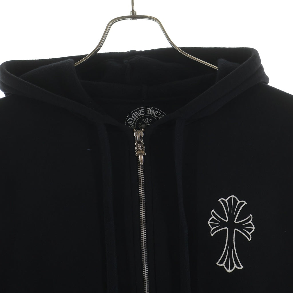 CHROME HEARTS(クロムハーツ) SWTSHRT HD ZIP CHクロス バックセメタリークロスプリント ジップアップパーカー