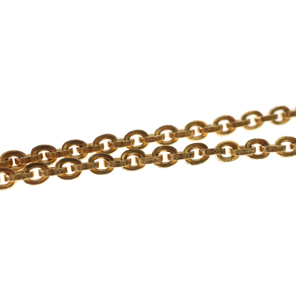 CHROME HEARTS(クロムハーツ) 22K PAPER CHAIN 18 ペーパーチェーン18inch ゴールドネックレス