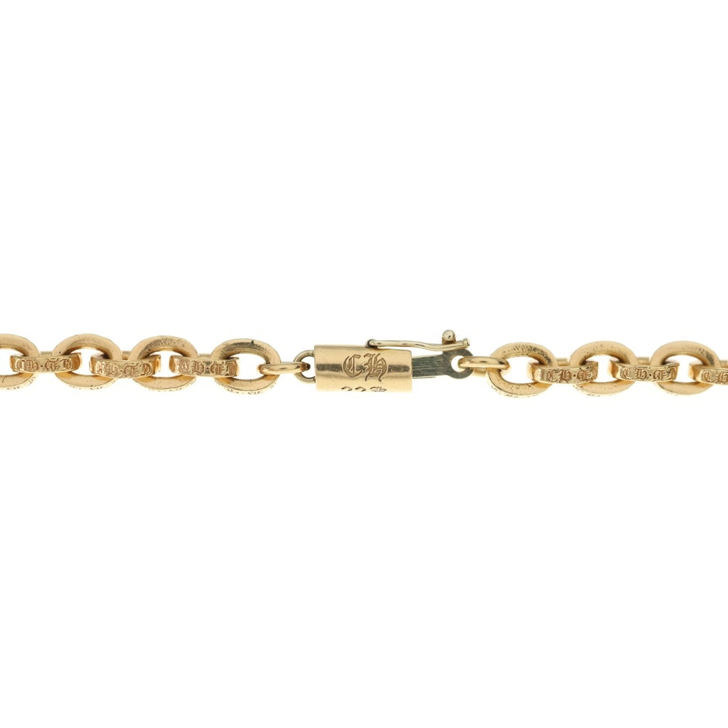 CHROME HEARTS(クロムハーツ) 22K PAPER CHAIN 18 ペーパーチェーン18inch ゴールドネックレス