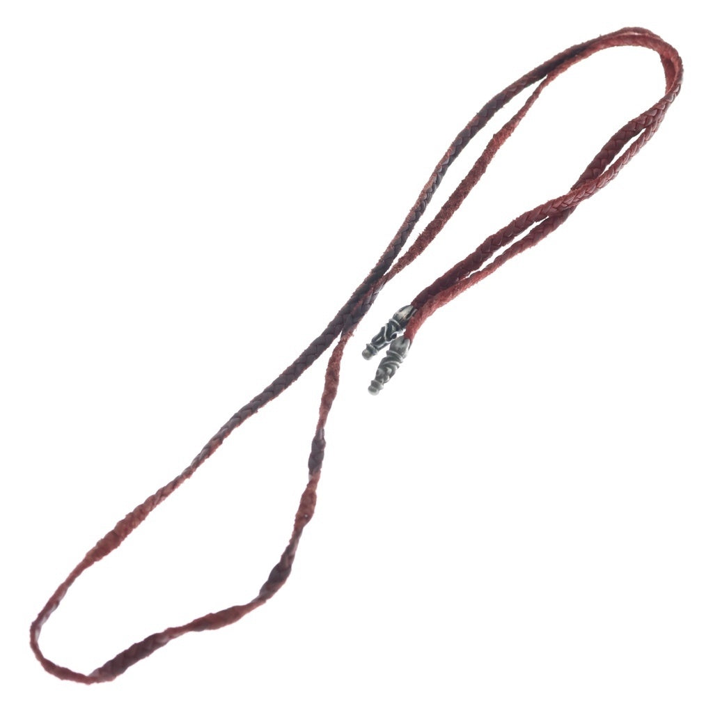 CHROME HEARTSクロムハーツ ネックレス　スクロール　レザーブレード CHROME HEARTS(クロムハーツ) LEATHER BRAID スクロールレザーブレード