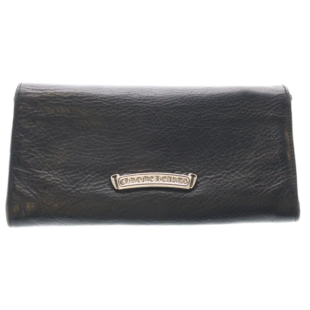 CHROME HEARTS(クロムハーツ) JUDY CROSS BALL ジュディ クロス ボール ボタン レザーウォレット 長財布 ブラック BCA366