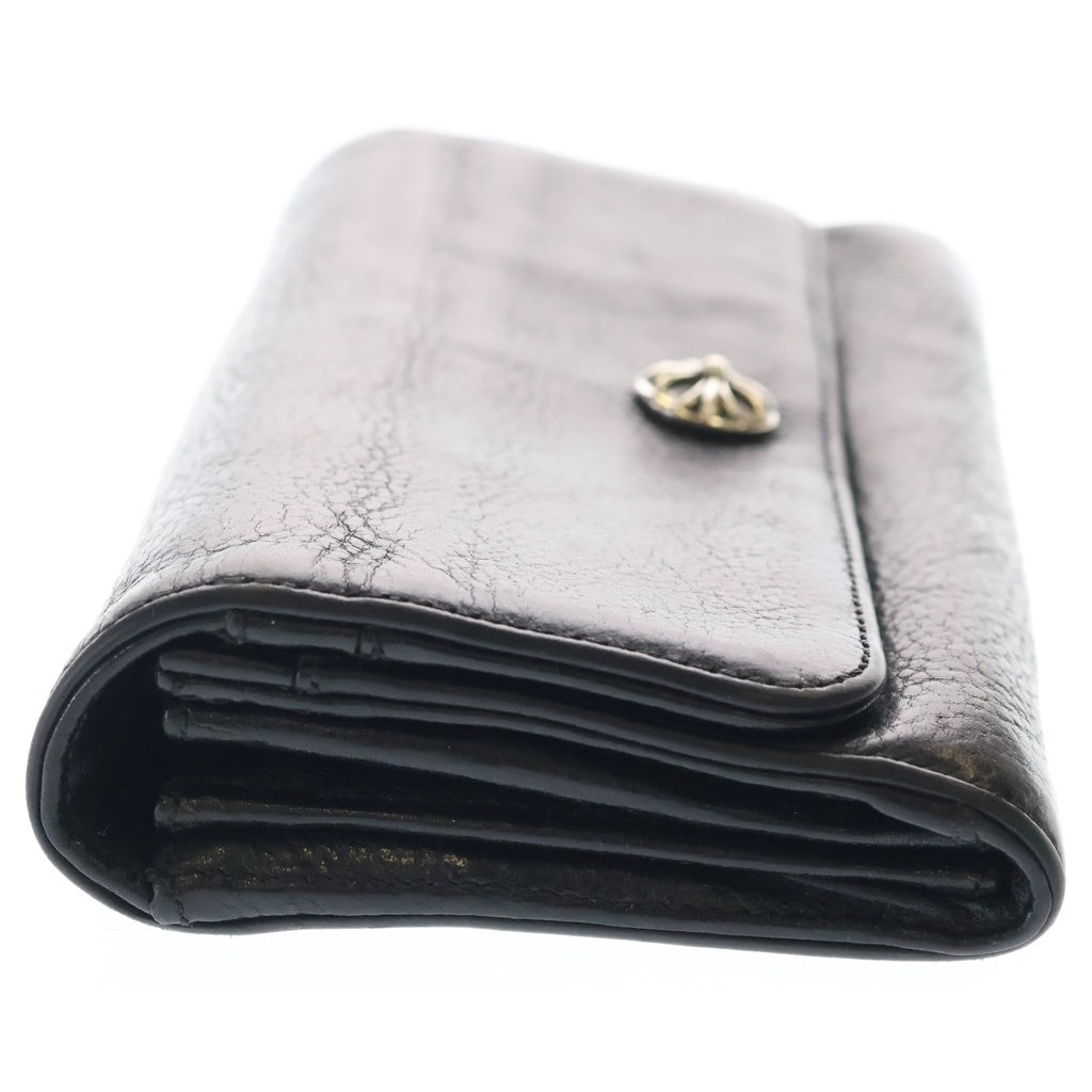 CHROME HEARTS(クロムハーツ) JUDY CROSS BALL ジュディ クロス ボール ボタン レザーウォレット 長財布 ブラック BCA366