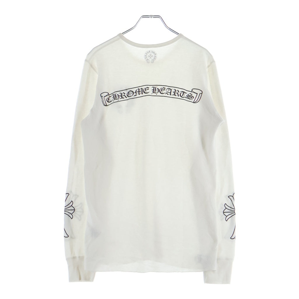 CHROME HEARTS クロムハーツ ネックロゴ CHクロス 袖プリ XL CHROME HEARTS(クロムハーツ) Thermal L/S 袖CHクロスバック
