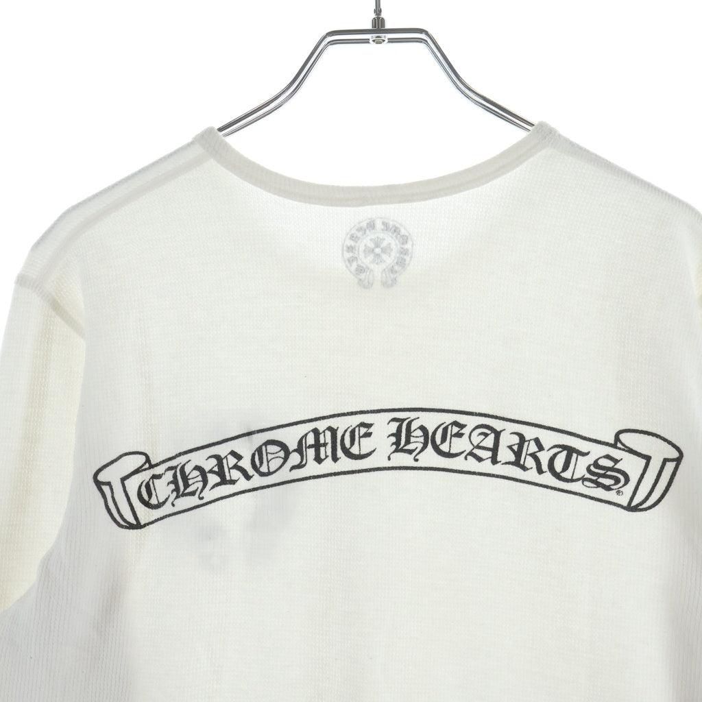 CHROME HEARTS(クロムハーツ) Thermal L/S 袖CHクロスバック スクローラルラベルプリント サーマル長袖Tシャツカットソー