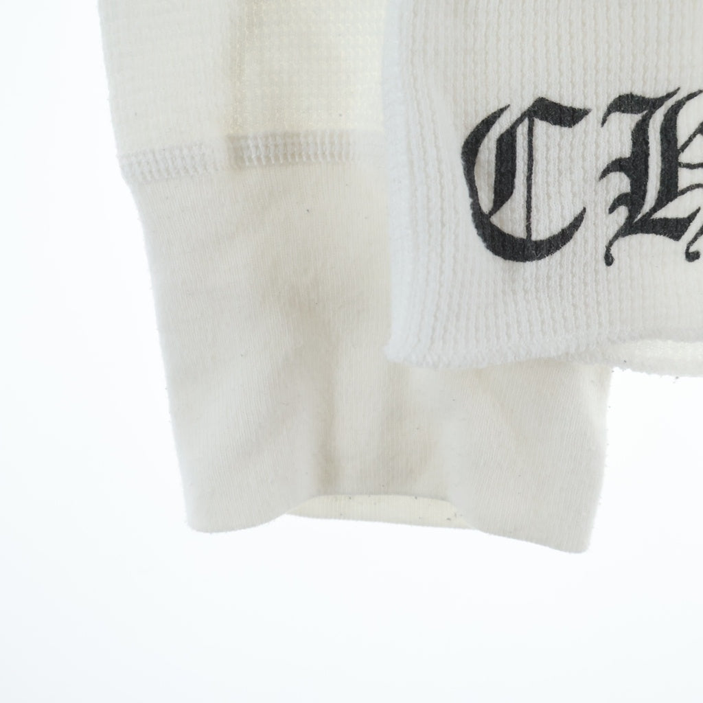 CHROME HEARTS(クロムハーツ) Thermal L/S 袖CHクロスバック スクローラルラベルプリント サーマル長袖Tシャツカットソー