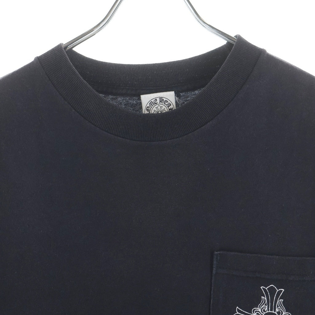 CHROME HEARTS(クロムハーツ) OLD CH S/S TEE オールド ニューヨーク限定 胸クロスプリント クルーネック半袖Tシャツカットソー ブラック