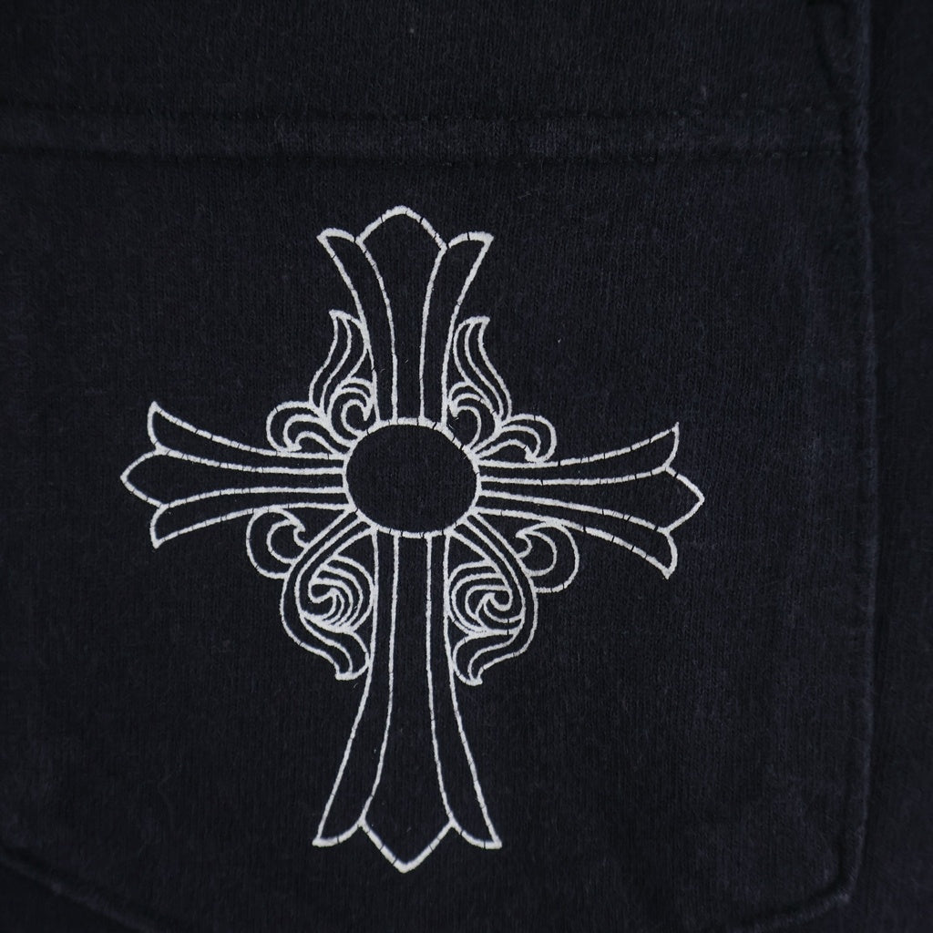 CHROME HEARTS(クロムハーツ) OLD CH S/S TEE オールド ニューヨーク限定 胸クロスプリント クルーネック半袖Tシャツカットソー ブラック