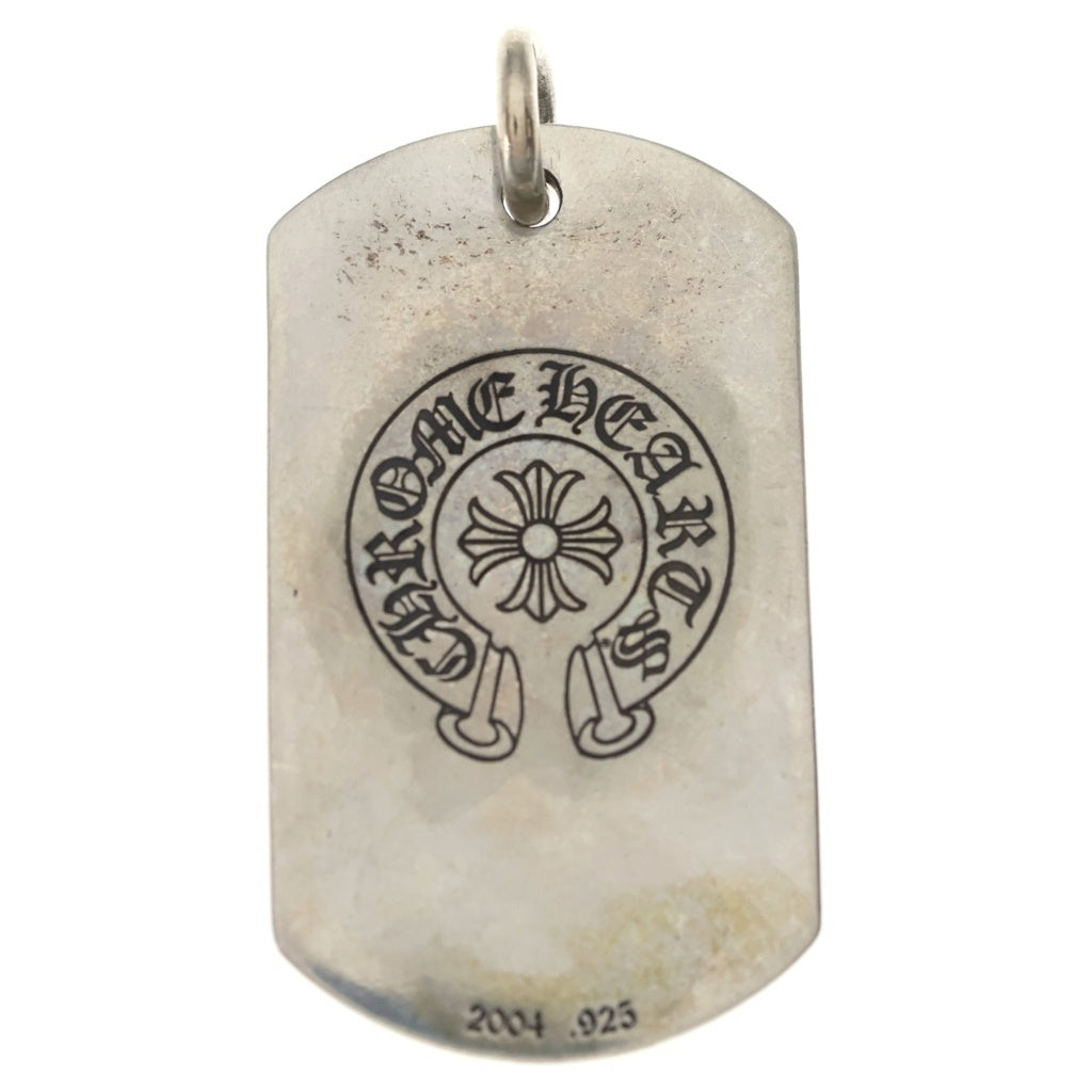 CHROME HEARTS(クロムハーツ) D TAG LRG NYC限定 FUCK YOU CHプラス ドッグタグ ラージ ペンダントトップ シルバー