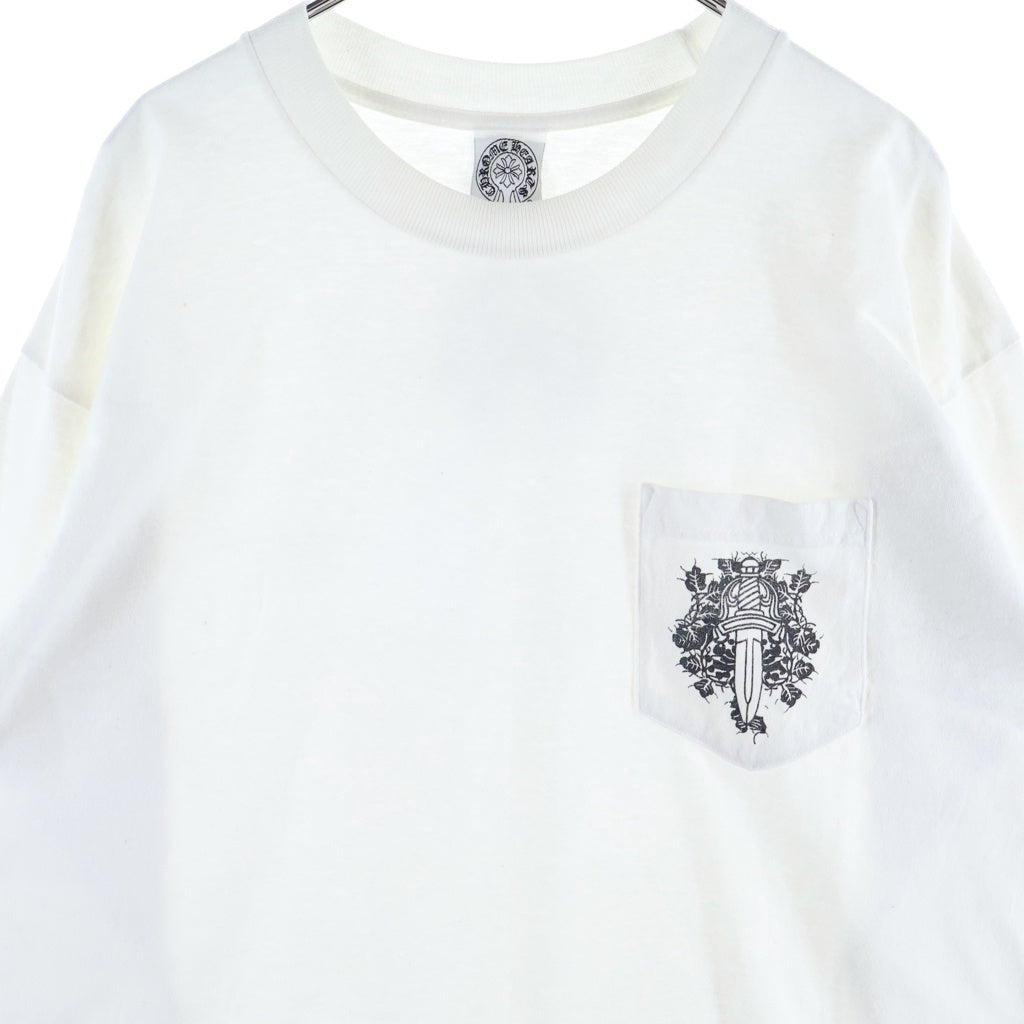 CHROME HEARTS(クロムハーツ) OLD L/S TEE オールド 袖CHクロス バックホースシュープリント 長袖Tシャツカットソー