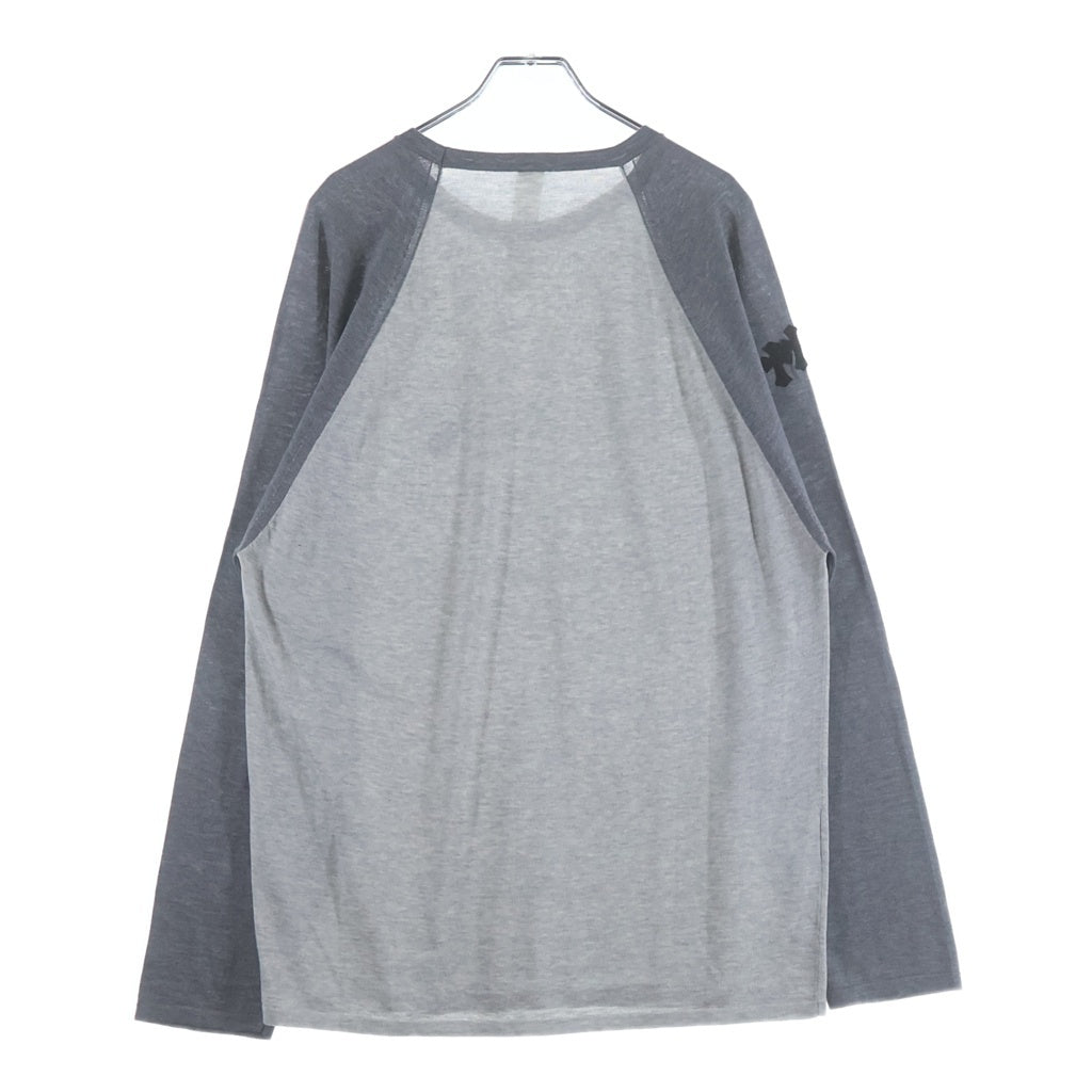 CHROME HEARTS(クロムハーツ) Y NOT クロスパッチ付きラグラン Tシャツ グレー