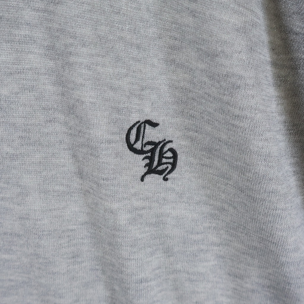 CHROME HEARTS(クロムハーツ) Y NOT クロスパッチ付きラグラン Tシャツ グレー