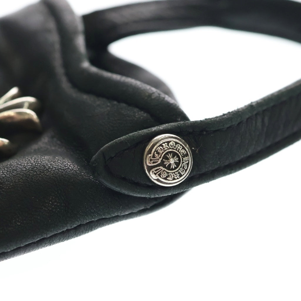 CHROME HEARTS(クロムハーツ) PHONE POUCH W/CH CROSS スモールCHクロス レザーフォンポーチ