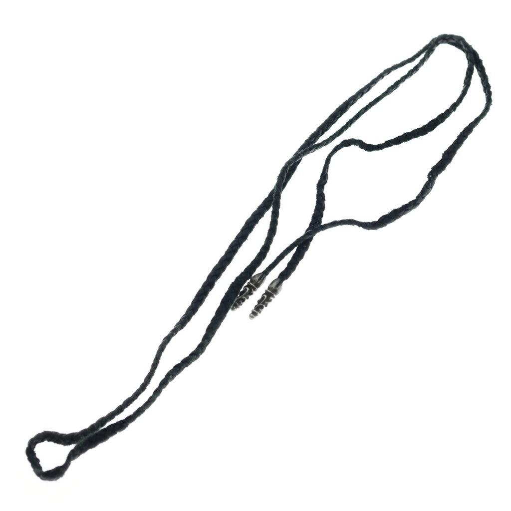 CHROME HEARTS(クロムハーツ) LEATHER BRAID スクロールレザーブレード シルバーネックレス