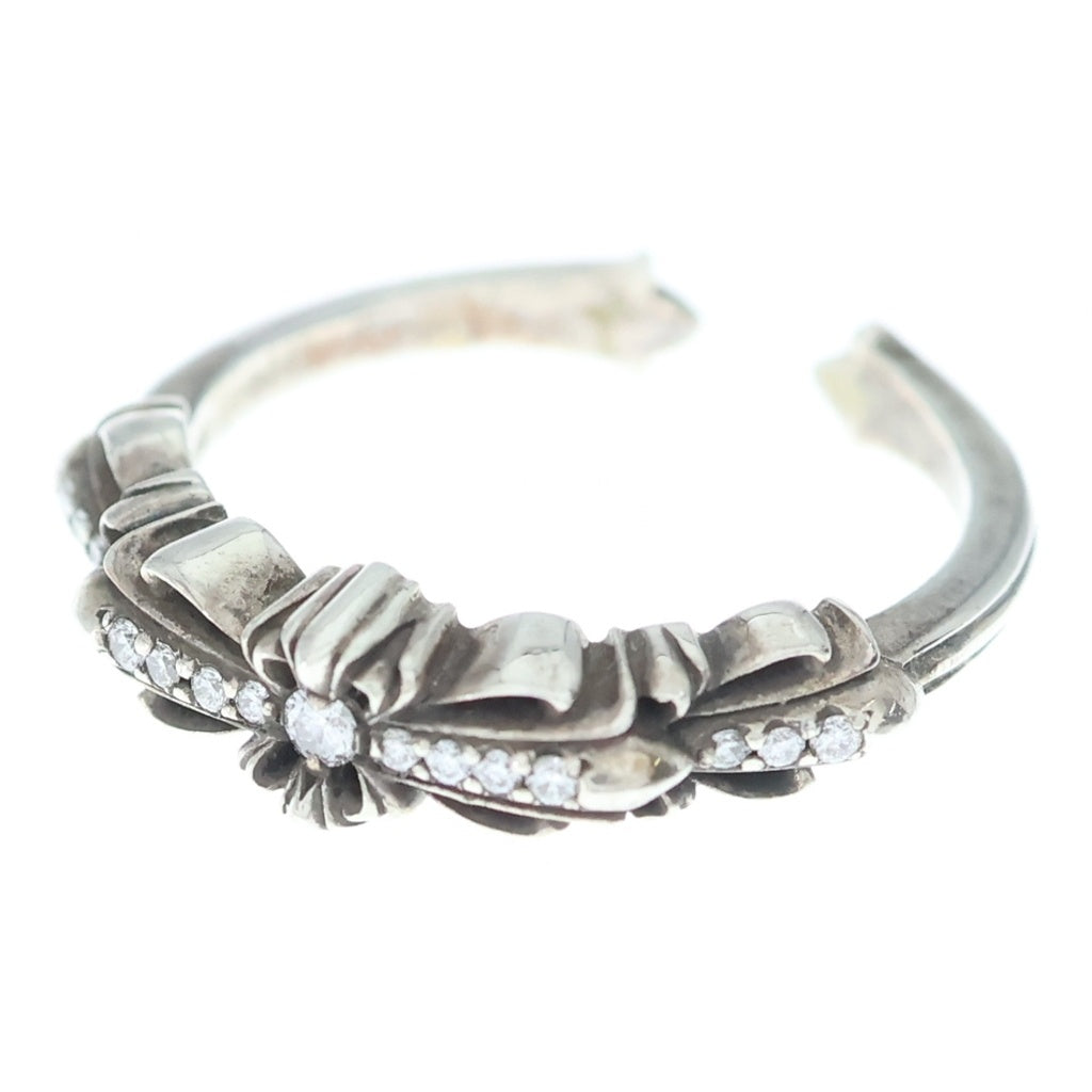 CHROME HEARTS(クロムハーツ) BABY CLSC P D ベイビークラシックダブルフローラルクロス PAVEダイヤ シルバーリング