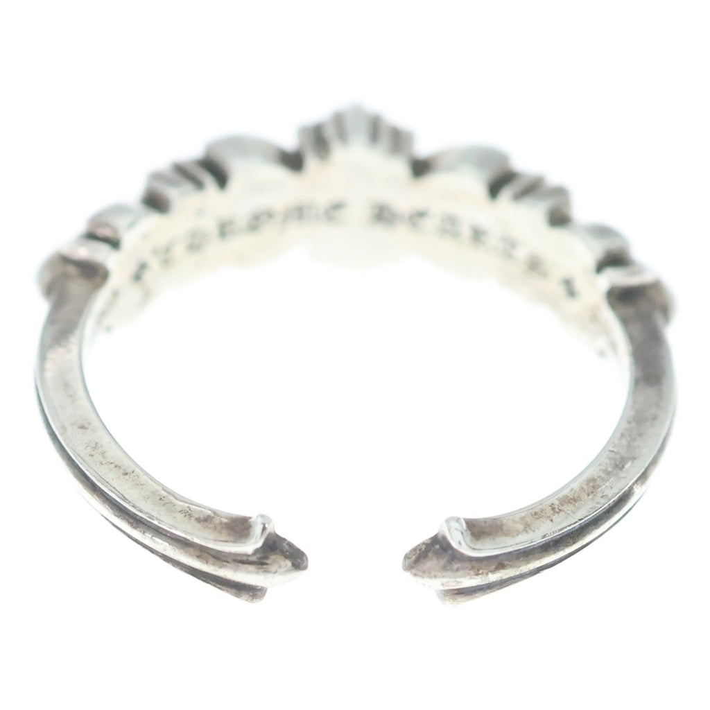 CHROME HEARTS(クロムハーツ) BABY CLSC P D ベイビークラシックダブルフローラルクロス PAVEダイヤ シルバーリング