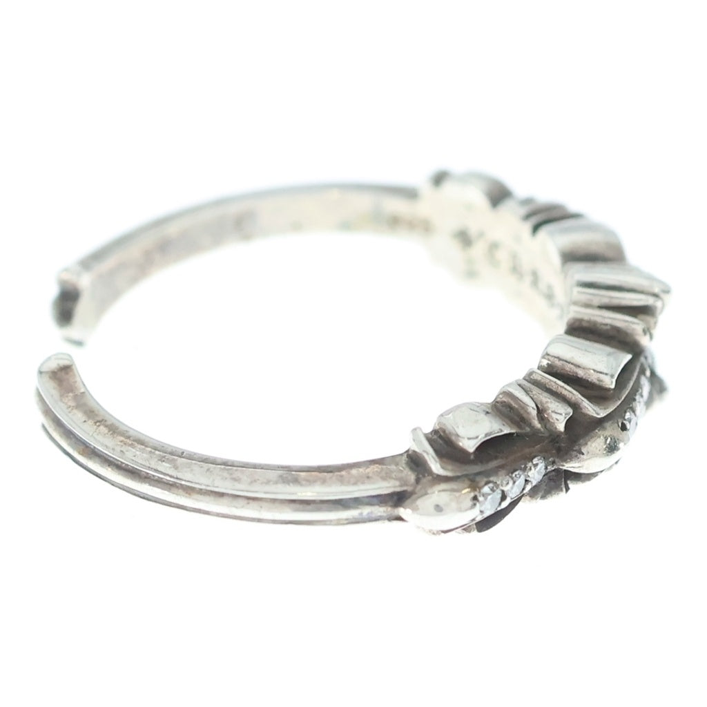 CHROME HEARTS(クロムハーツ) BABY CLSC P D ベイビークラシックダブルフローラルクロス PAVEダイヤ シルバーリング