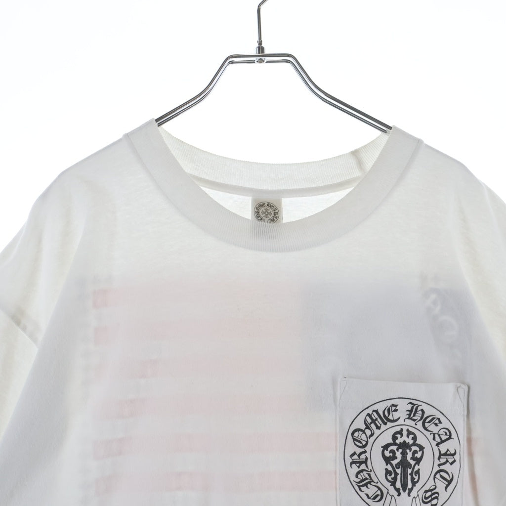 CHROME HEARTS(クロムハーツ) CH S/S TEE ヴァインダガーホースシュー アメリカンフラッグ 星条旗プリント半袖Tシャツカットソー