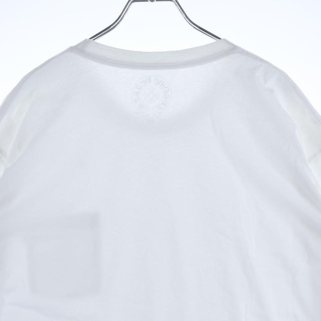 CHROME HEARTS(クロムハーツ) NECK LOGO TEE ネックロゴプリント クルーネック 半袖Tシャツ カットソー ホワイト