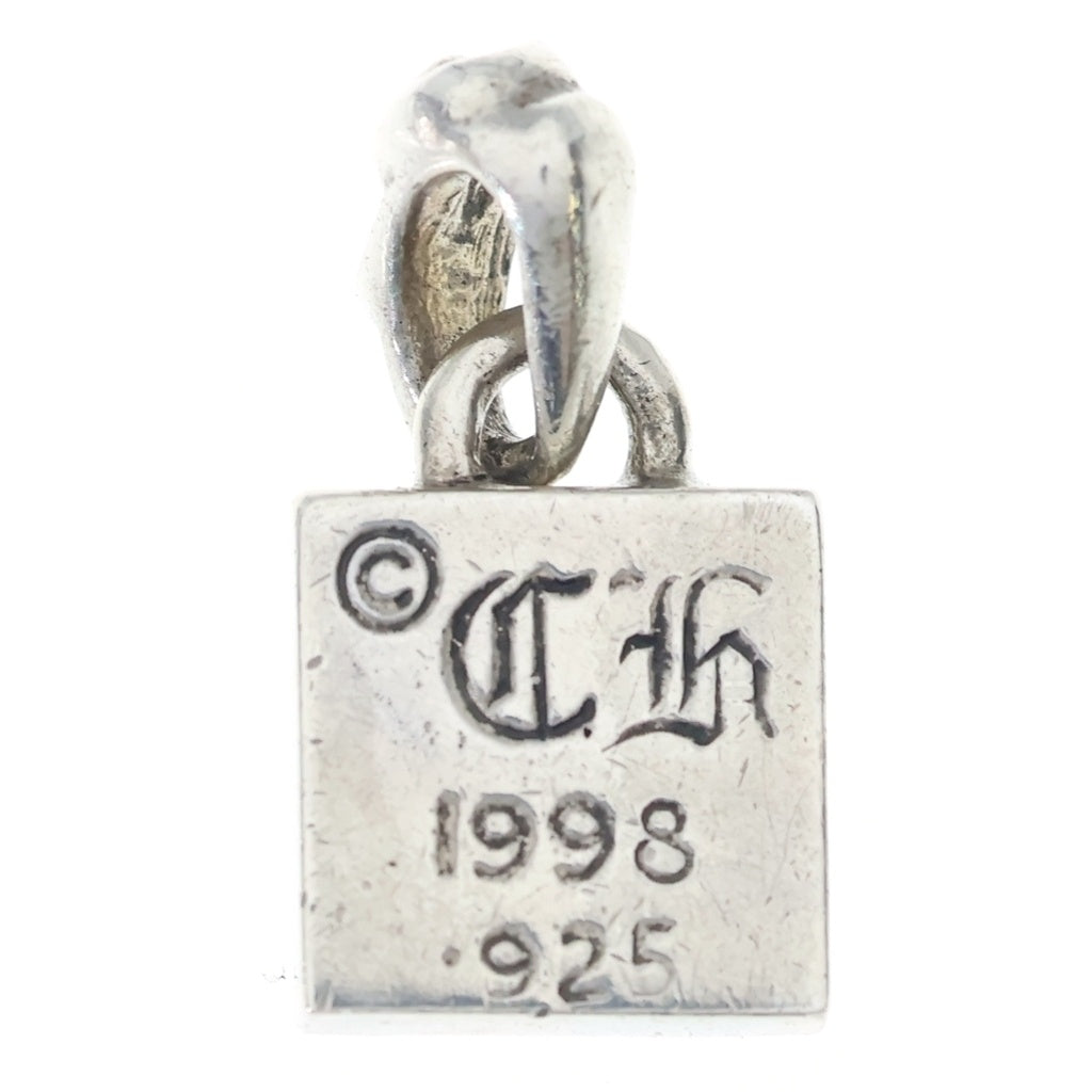 CHROME HEARTS(クロムハーツ) FRAMED CH PLUS 1DIA フレームドCHプラス 1ダイヤ チャーム シルバーネックレストップ