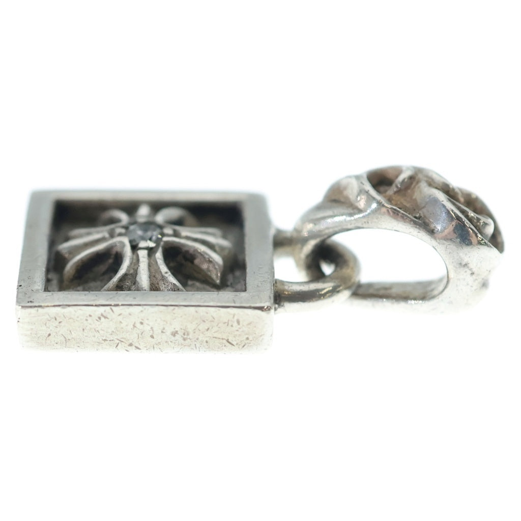 CHROME HEARTS(クロムハーツ) FRAMED CH PLUS 1DIA フレームドCHプラス 1ダイヤ チャーム シルバーネックレストップ
