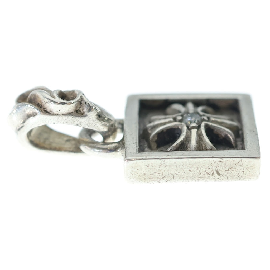 CHROME HEARTS(クロムハーツ) FRAMED CH PLUS 1DIA フレームドCHプラス 1ダイヤ チャーム シルバーネックレストップ