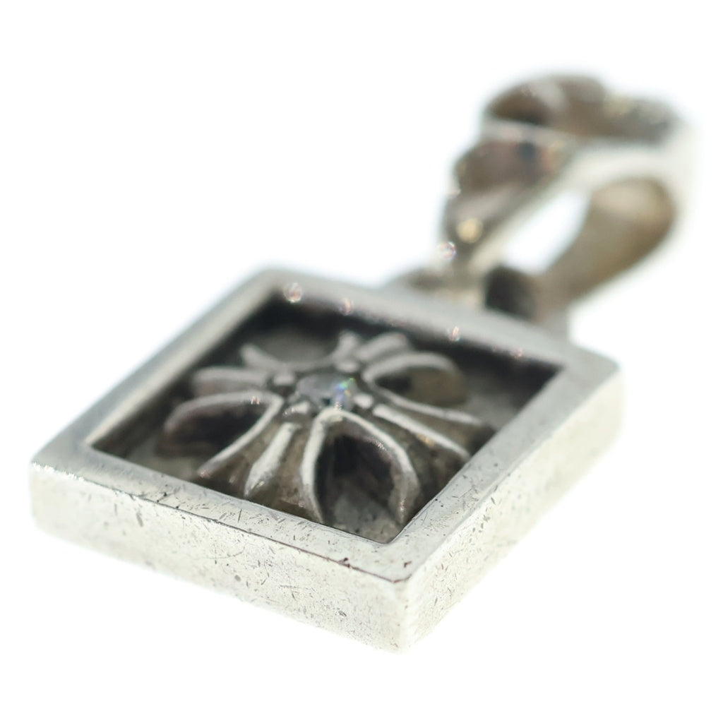 CHROME HEARTS(クロムハーツ) FRAMED CH PLUS 1DIA フレームドCHプラス 1ダイヤ チャーム シルバーネックレストップ