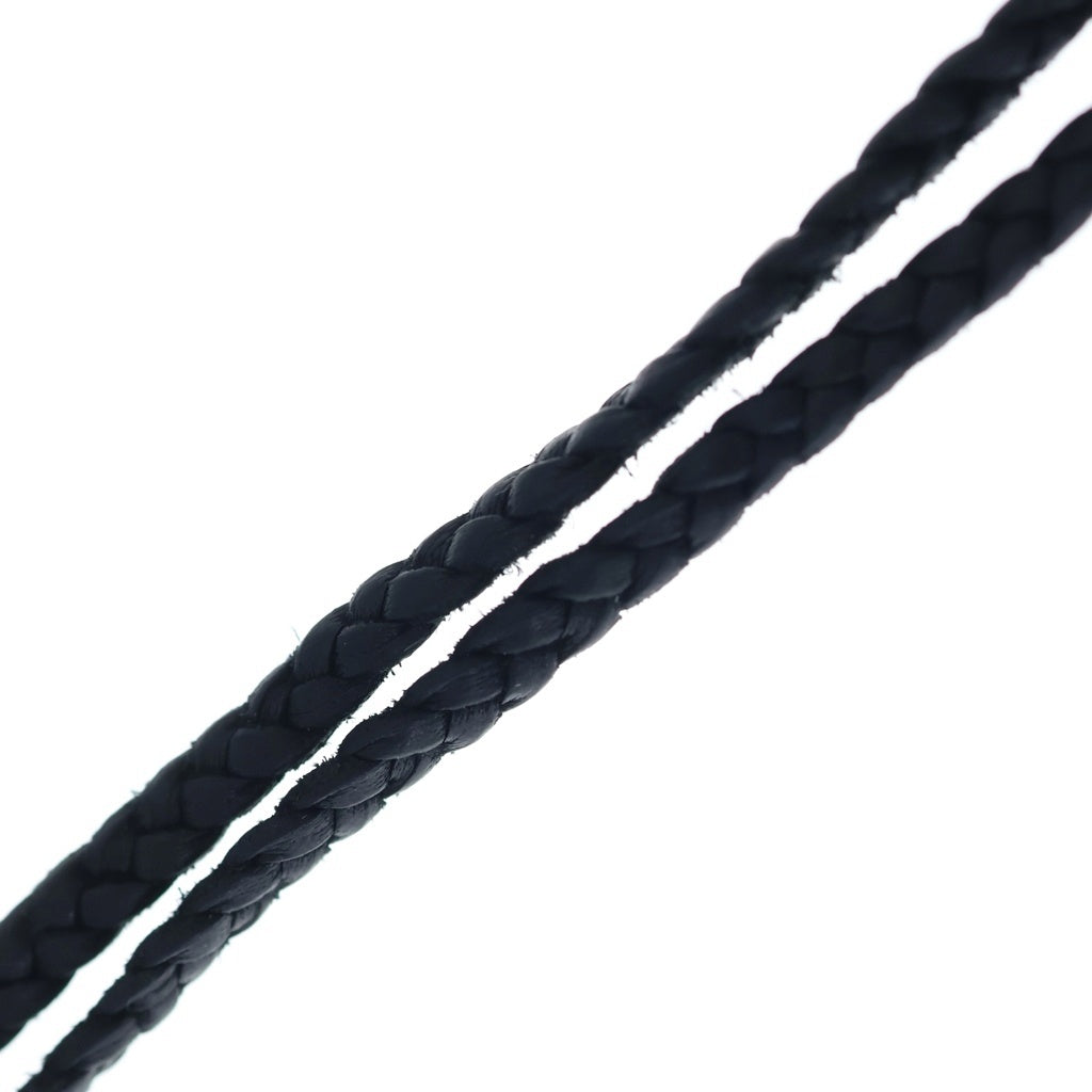 CHROME HEARTS(クロムハーツ) LEATHER BRAID スクロールレザーブレード シルバーネックレス