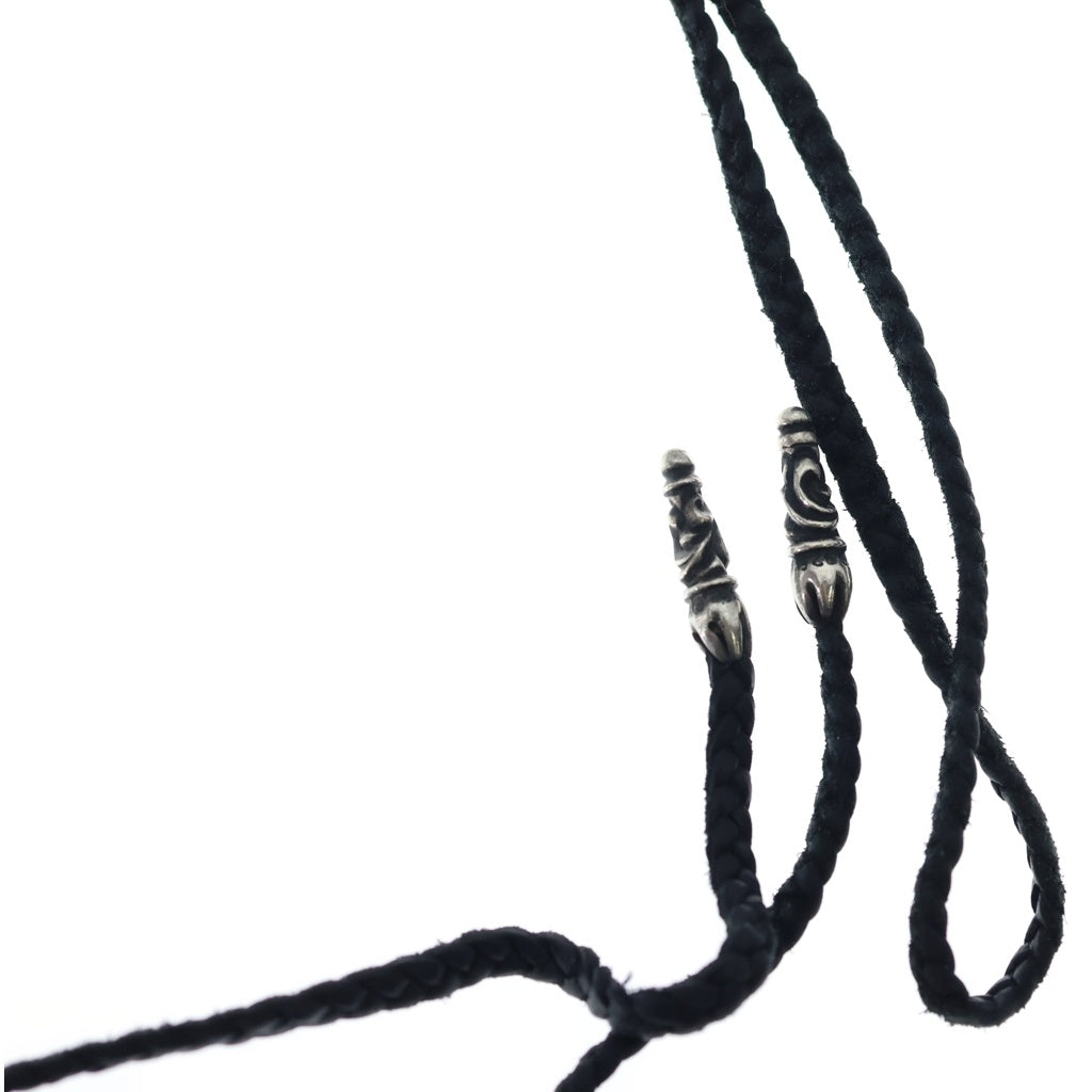 CHROME HEARTS(クロムハーツ) LEATHER BRAID スクロールレザーブレード シルバーネックレス