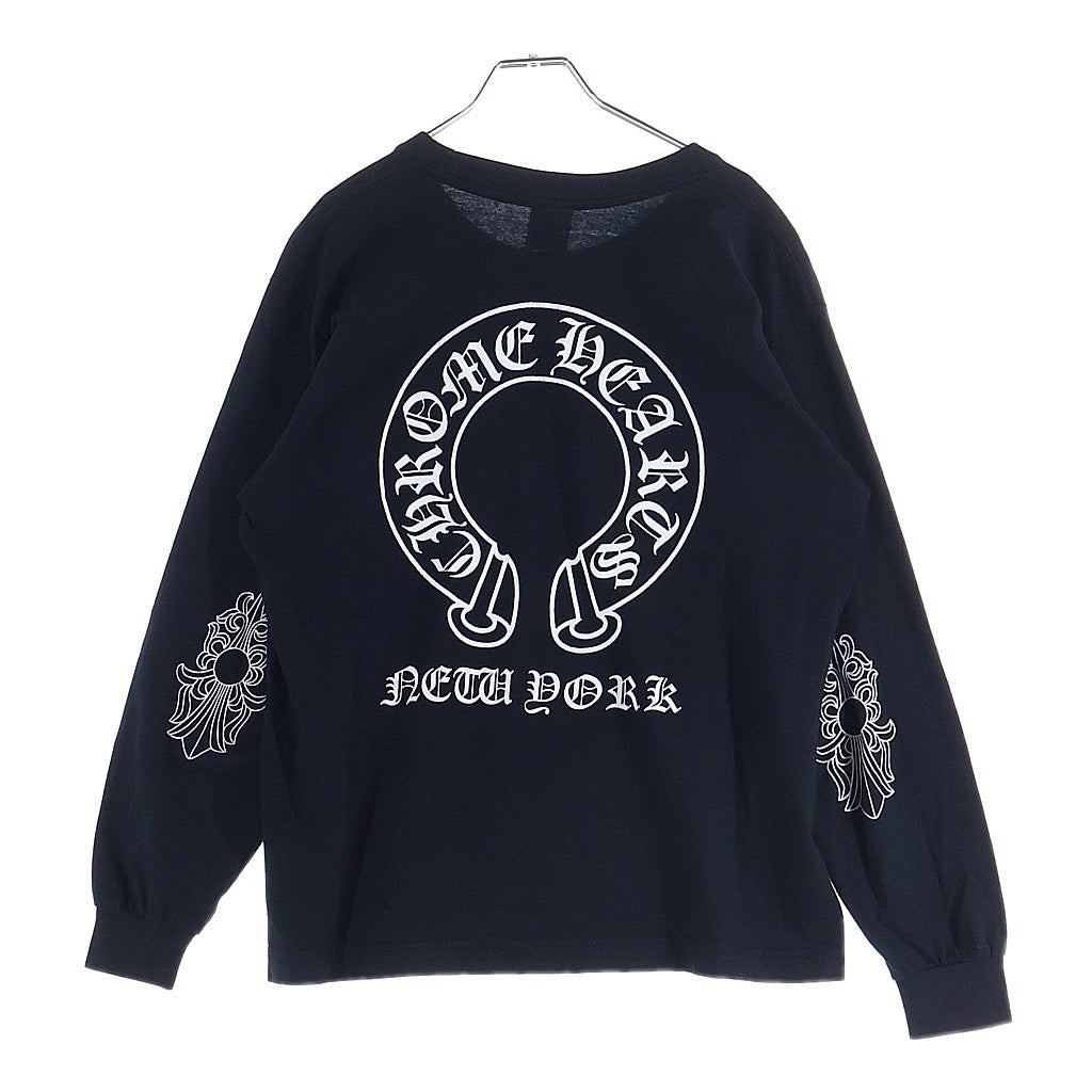 CHROME HEARTS(クロムハーツ) OLD オールド袖フローラル ホースシュープリント 長袖Tシャツカットソー