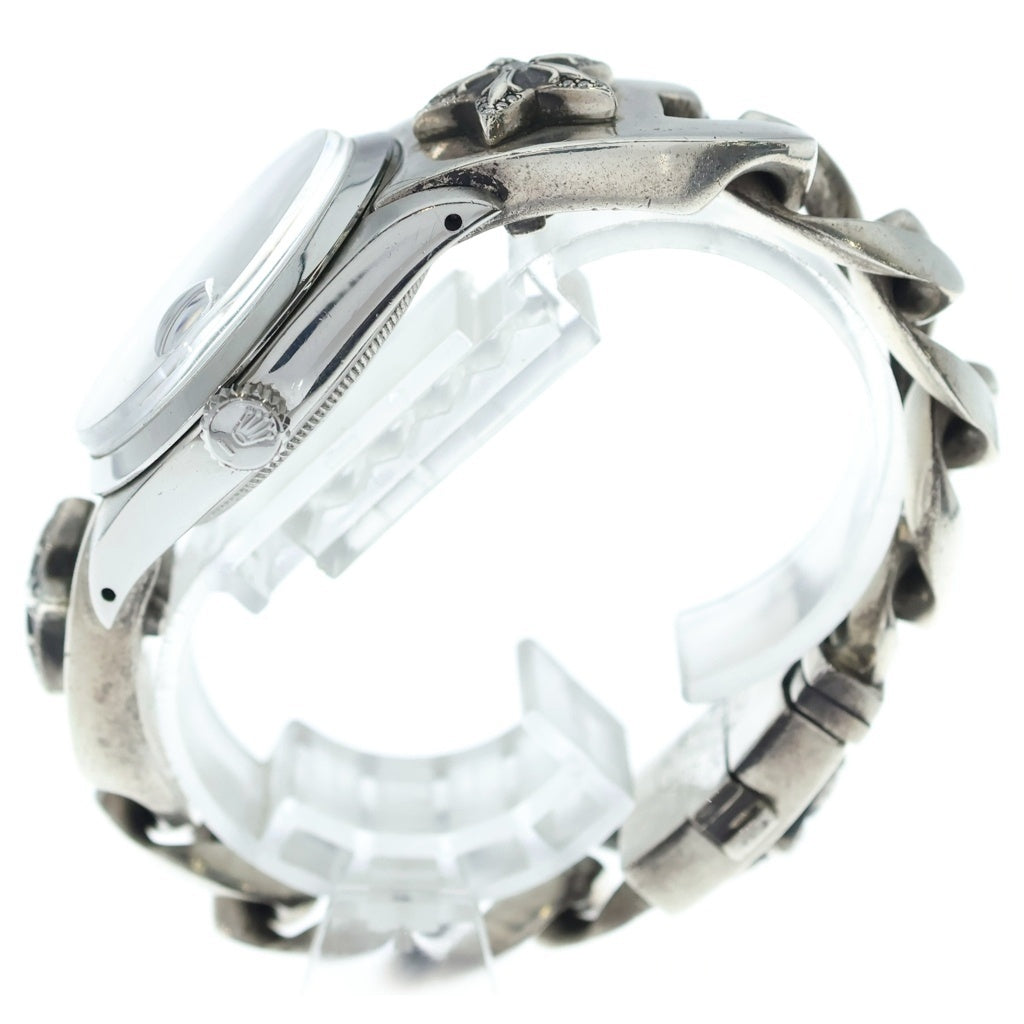 CHROME HEARTS(クロムハーツ) ×ROLEX 1500 オイスターパーペチュアルデイト PAVEダイヤ スターモチーフウォッチバンド 腕時計