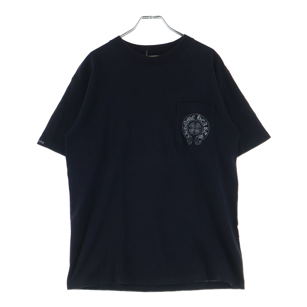 CHROME HEARTS(クロムハーツ) OLD S/S TEE オールド バックセメタリークロス ホースシュー胸ポケットプリント 半袖シャツカットソー