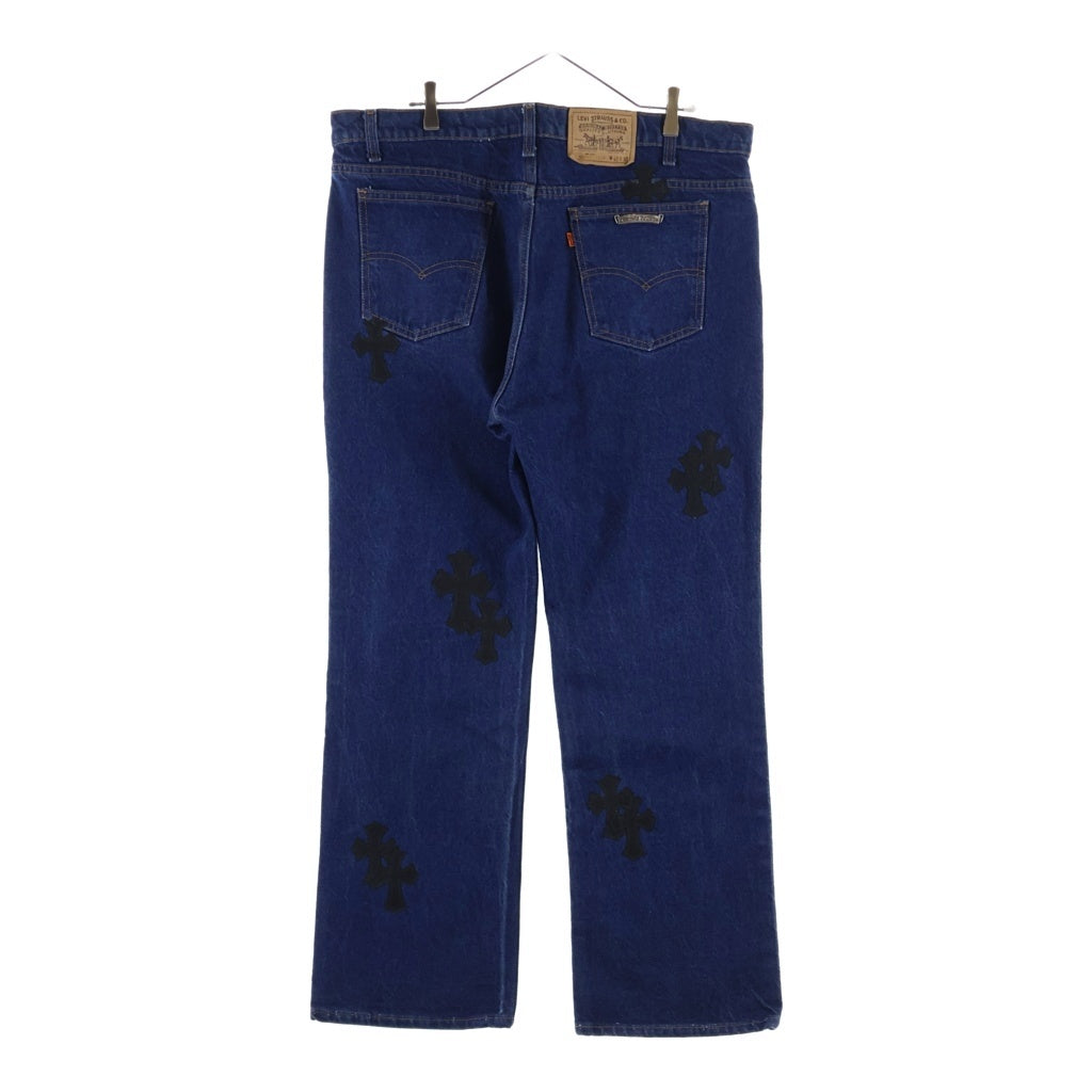 CHROME HEARTS(クロムハーツ) U VNTG JEAN BLU ORNG TAB クロスパッチウォッシュド517デニムパンツ